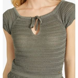 2 for $12 Guess green crochet top